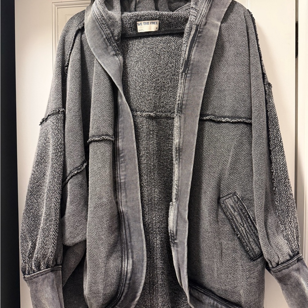 We The Free Charcoal  Knit Cardigan
